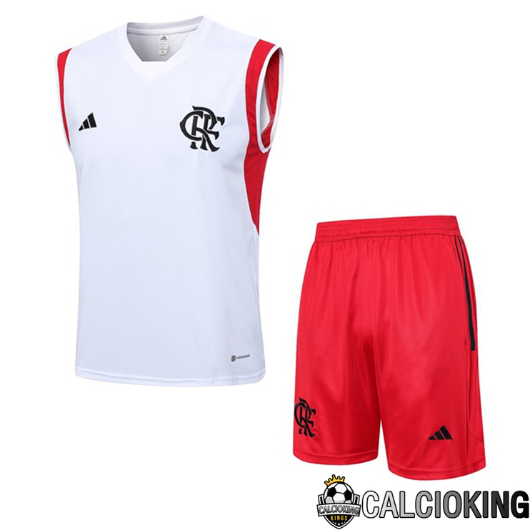 Comprare Maglia Calcio 2024 2025 2026 Personalizzazione,Tuta Da Calcio,Maglie De Calcio Retro Online | Canotta Calcio Flamengo + Pantaloncini Bianco 2023/2024