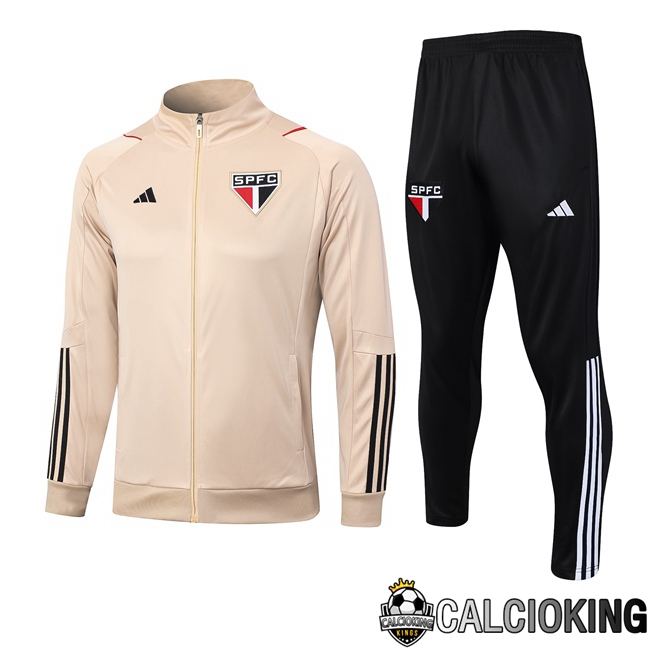 Insieme Tuta Calcio - Giacca Sao Paulo FC Marrone 2023/2024