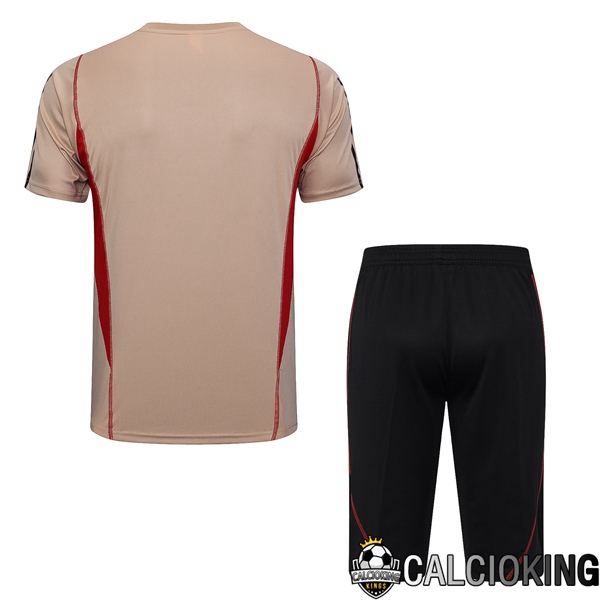 T Shirt Allenamento Sao Paulo FC + Pantaloncini Marrone 2023/2024