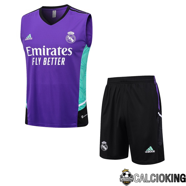 Comprare Maglia Calcio 2024 2025 2026 Personalizzazione,Tuta Da Calcio,Maglie De Calcio Retro Online | Canotta Calcio Real Madrid + Pantaloncini Viola 2023/2024