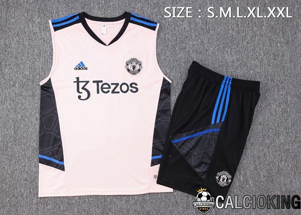 Canotta Calcio Manchester United + Pantaloncini Rosa 2023/2024