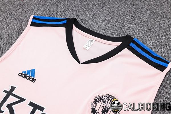 Canotta Calcio Manchester United + Pantaloncini Rosa 2023/2024