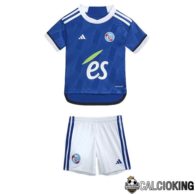 Maglia Calcio RC Strasbourg Alsace Bambino Prima Blu 2023/2024