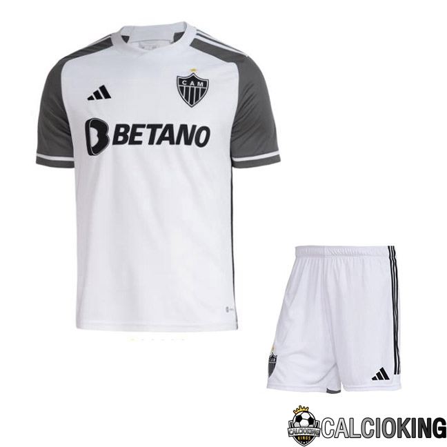 Maglia Calcio Atletico Mineiro Bambino Seconda Bianco Grigio 2023/2024