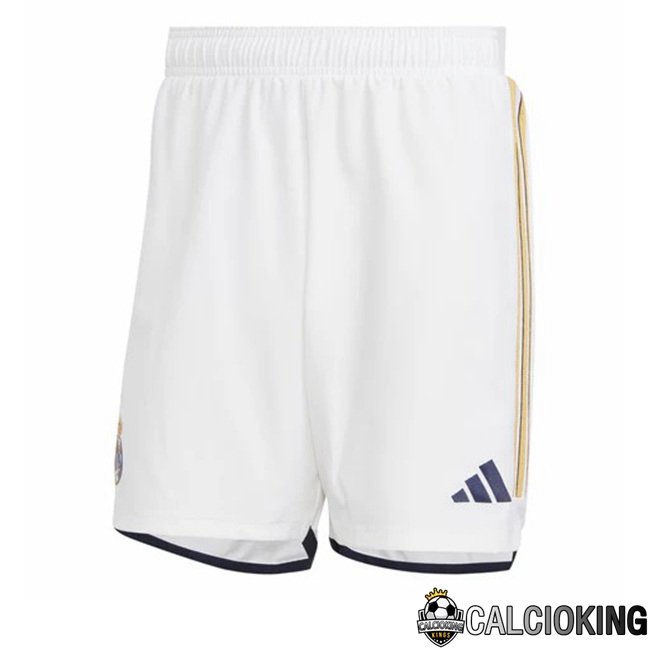 Comprare Maglia Calcio 2024 2025 2026 Personalizzazione,Tuta Da Calcio,Maglie De Calcio Retro Online | Pantaloncini Calcio Real Madrid Prima Bianco 2023/2024