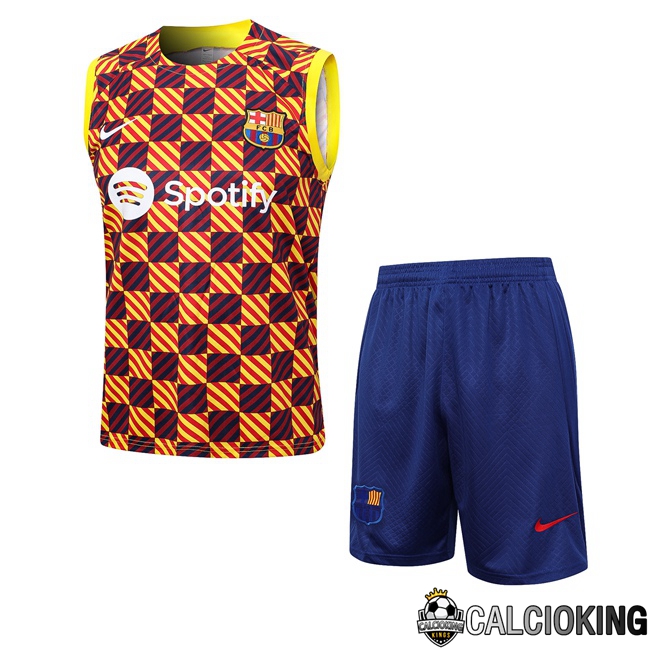 Comprare Maglia Calcio 2024 2025 2026 Personalizzazione,Tuta Da Calcio,Maglie De Calcio Retro Online | Canotta Calcio FC Barcellona + Pantaloncini Giallo 2023/2024