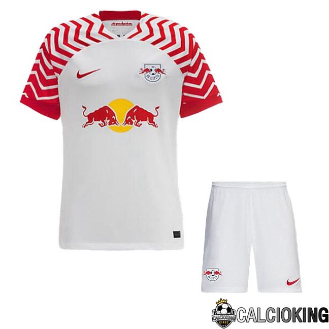 Maglia Calcio RB Leipzig Bambino Prima Bianco 2023/2024