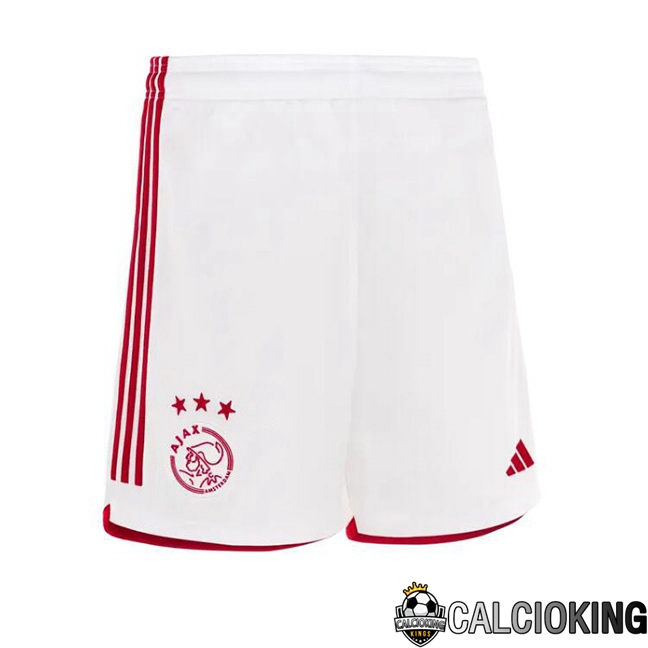 Comprare Maglia Calcio 2024 2025 2026 Personalizzazione,Tuta Da Calcio,Maglie De Calcio Retro Online | Pantaloncini Calcio AFC Ajax Prima Bianco 2023/2024