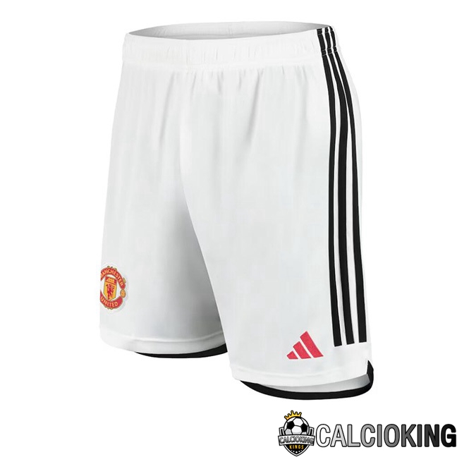 Comprare Maglia Calcio 2024 2025 2026 Personalizzazione,Tuta Da Calcio,Maglie De Calcio Retro Online | Pantaloncini Calcio Manchester United Prima Bianco 2023/2024