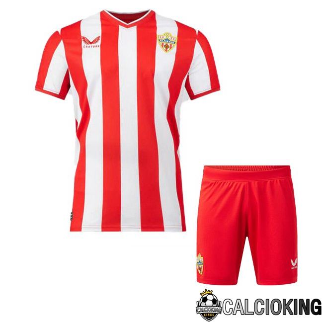 Maglie Calcio UD Almeria Bambino Prima Rosso Bianco 2023/2024