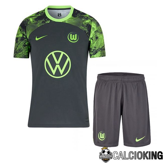 Maglie Calcio Vfl Wolfsburg Bambino Seconda Verde 2023/2024