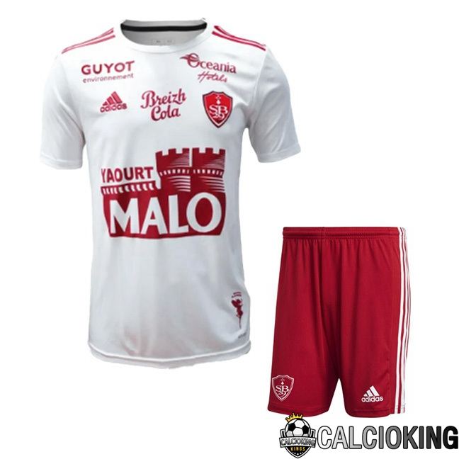 Maglie Calcio Stade Brestois Bambino Seconda Bianco 2023/2024