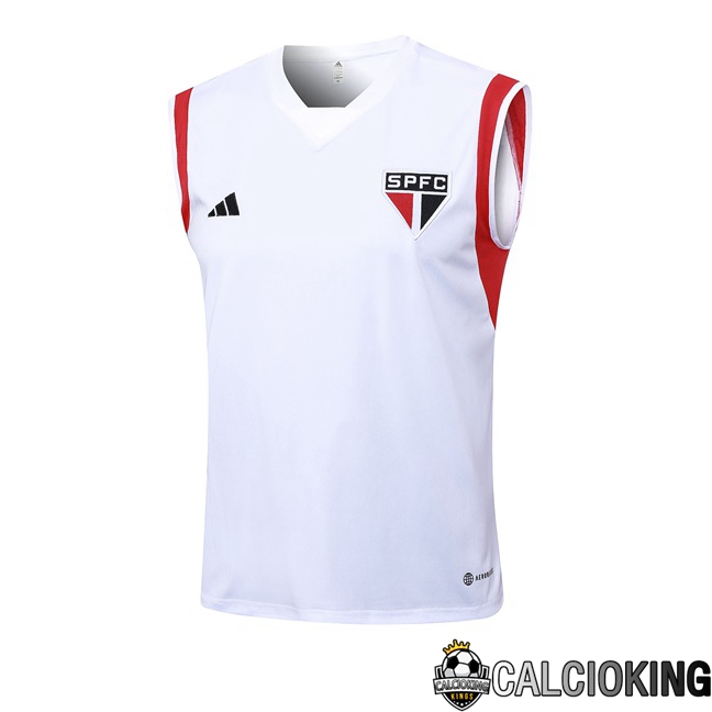 Comprare Maglia Calcio 2024 2025 2026 Personalizzazione,Tuta Da Calcio,Maglie De Calcio Retro Online | Canotta Calcio Sao Paulo FC Bianco 2023/2024