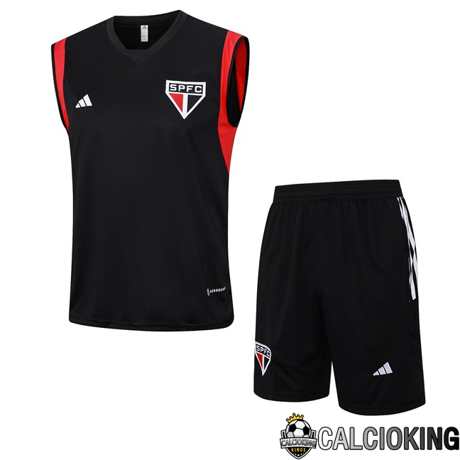 Comprare Maglia Calcio 2024 2025 2026 Personalizzazione,Tuta Da Calcio,Maglie De Calcio Retro Online | Canotta Calcio Sao Paulo FC + Pantaloncini Nero 2023/2024