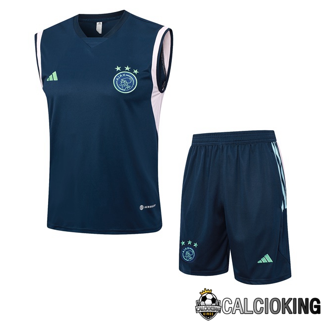 Comprare Maglia Calcio 2024 2025 2026 Personalizzazione,Tuta Da Calcio,Maglie De Calcio Retro Online | Canotta Calcio AFC Ajax + Pantaloncini Blu Reale 2023/2024