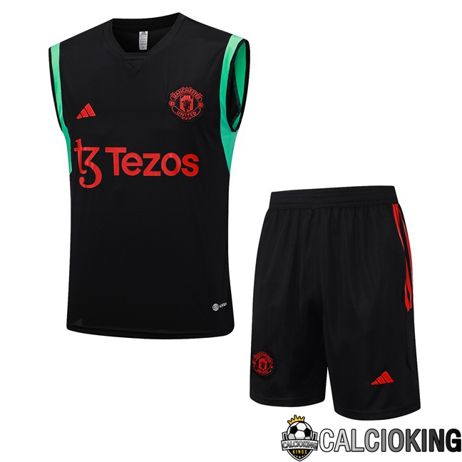 Comprare Maglia Calcio 2024 2025 2026 Personalizzazione,Tuta Da Calcio,Maglie De Calcio Retro Online | Canotta Calcio Manchester United + Pantaloncini Nero 2023/2024