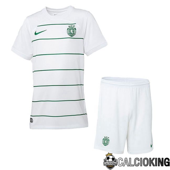 Maglie Calcio Sporting CP Bambino Seconda Bianco 2023/2024