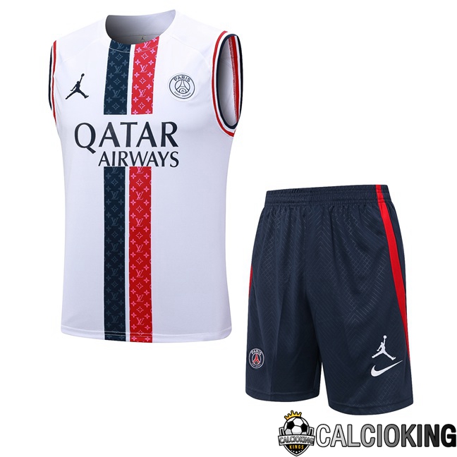Comprare Maglia Calcio 2024 2025 2026 Personalizzazione,Tuta Da Calcio,Maglie De Calcio Retro Online | Canotta Calcio Paris PSG + Pantaloncini Bianco 2023/2024