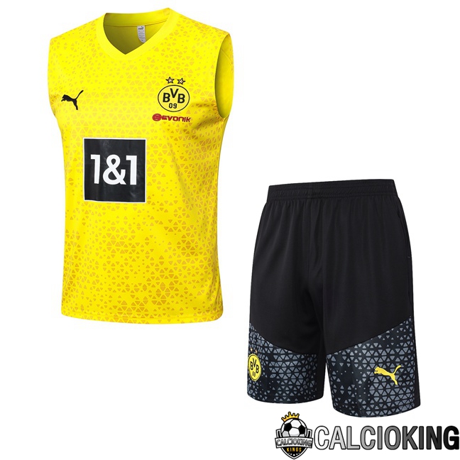 Comprare Maglia Calcio 2024 2025 2026 Personalizzazione,Tuta Da Calcio,Maglie De Calcio Retro Online | Canotta Calcio Dortmund BVB + Pantaloncini Giallo 2023/2024