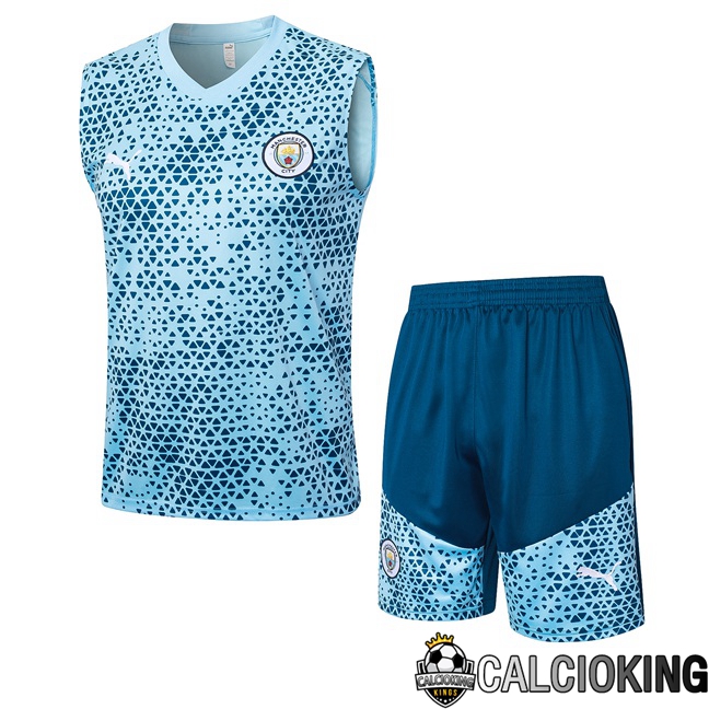 Comprare Maglia Calcio 2024 2025 2026 Personalizzazione,Tuta Da Calcio,Maglie De Calcio Retro Online | Canotta Calcio Manchester City + Pantaloncini Blu 2023/2024