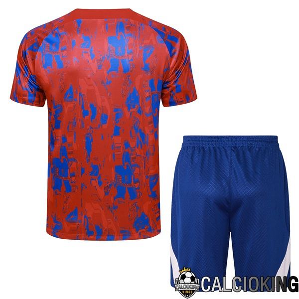 T Shirt Allenamento Atletico Madrid + Pantaloncini Rosso Blu 2023/2024