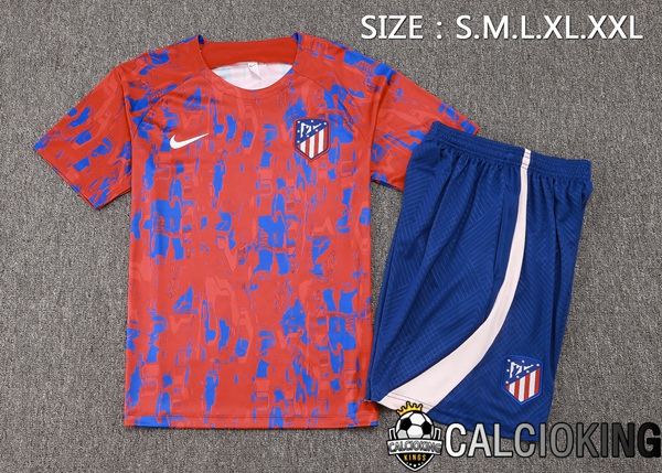 T Shirt Allenamento Atletico Madrid + Pantaloncini Rosso Blu 2023/2024