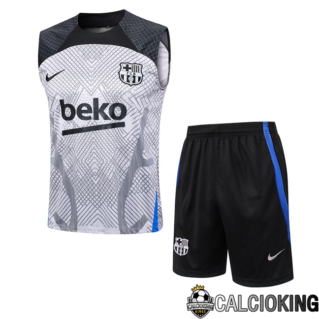 Comprare Maglia Calcio 2024 2025 2026 Personalizzazione,Tuta Da Calcio,Maglie De Calcio Retro Online | Canotta Calcio FC Barcellona + Pantaloncini Grigio 2023/2024