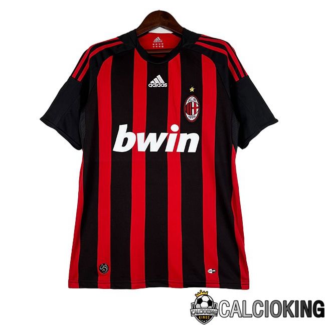 Maglie Calcio AC Milan Retro Prima Rosso Nero 2008-2009