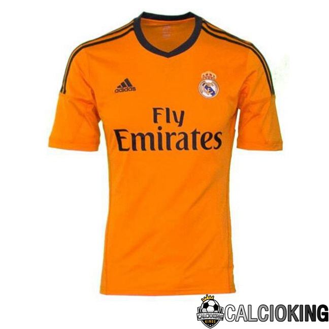 Maglie Calcio Real Madrid Retro Terza Arancia 2013-2014