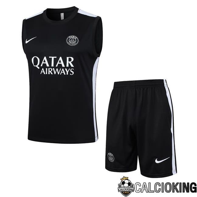 Comprare Maglia Calcio 2024 2025 2026 Personalizzazione,Tuta Da Calcio,Maglie De Calcio Retro Online | Canotta Allenamento Paris PSG + Pantaloncini Nero 2024/2025
