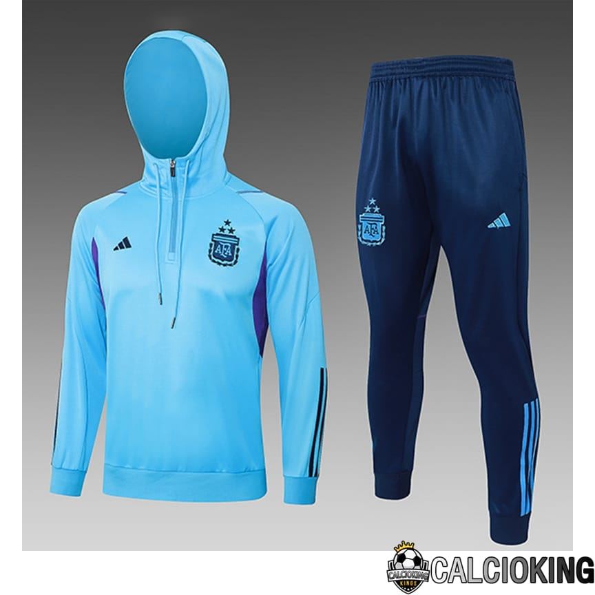 Insieme Giacca Con Cappuccio Tuta Argentina Bambino Blu 2023/2024