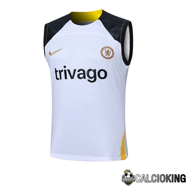 Comprare Maglia Calcio 2024 2025 2026 Personalizzazione,Tuta Da Calcio,Maglie De Calcio Retro Online | Canotta Allenamento FC Chelsea Bianco 2024/2025
