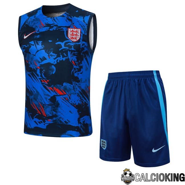 Comprare Maglia Calcio 2024 2025 2026 Personalizzazione,Tuta Da Calcio,Maglie De Calcio Retro Online | Canotta Allenamento Inghilterra + Pantaloncini Blu 2024/2025