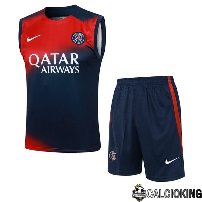 Comprare Maglia Calcio 2024 2025 2026 Personalizzazione,Tuta Da Calcio,Maglie De Calcio Retro Online | Canotta Allenamento Paris PSG + Pantaloncini Blu Reale Rosso 2024/2025