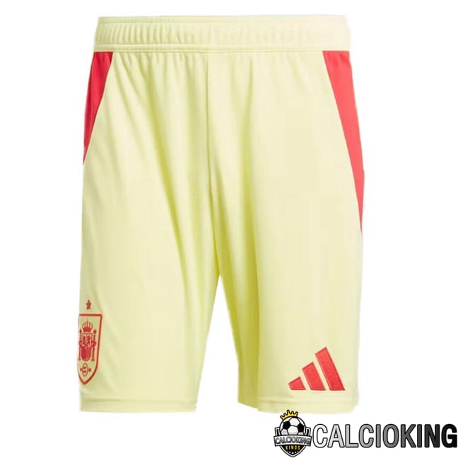 Comprare Maglia Calcio 2024 2025 2026 Personalizzazione,Tuta Da Calcio,Maglie De Calcio Retro Online | Pantaloncini Calcio Spagna Seconda Giallo 2024/2025