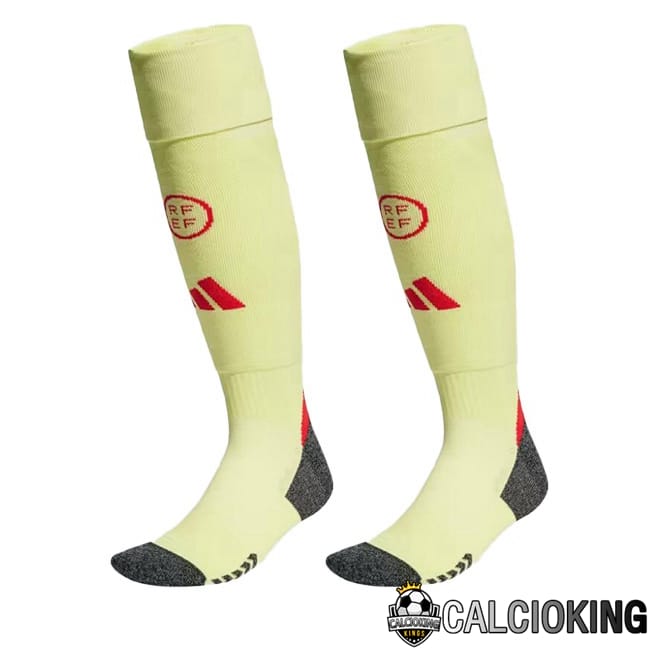 Comprare Maglia Calcio 2024 2025 2026 Personalizzazione,Tuta Da Calcio,Maglie De Calcio Retro Online | Calzini Calcio Spagna Seconda Giallo 2024/2025