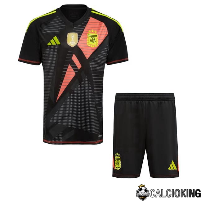 Maglie Calcio Argentina Bambino Portiere Nero 2024/2025