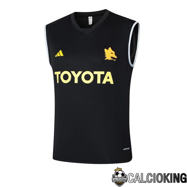 Comprare Maglia Calcio 2024 2025 2026 Personalizzazione,Tuta Da Calcio,Maglie De Calcio Retro Online | Canotta Allenamento AS Roma Nero 2024/2025