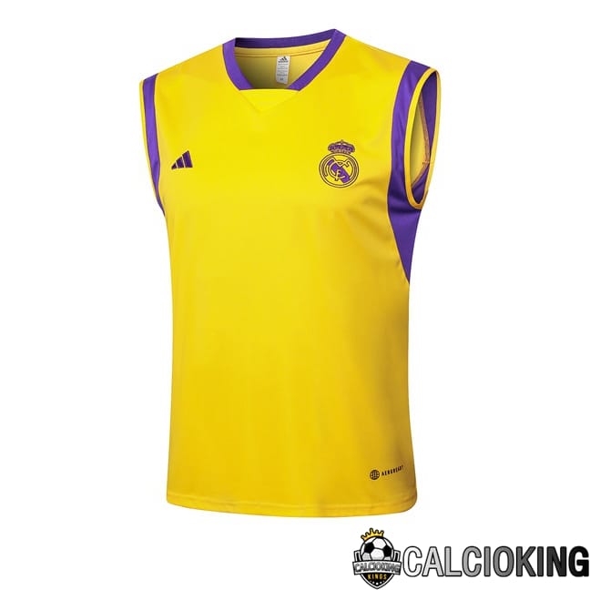 Comprare Maglia Calcio 2024 2025 2026 Personalizzazione,Tuta Da Calcio,Maglie De Calcio Retro Online | Canotta Allenamento Real Madrid Giallo 2024/2025