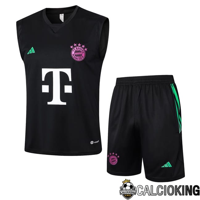 Comprare Maglia Calcio 2024 2025 2026 Personalizzazione,Tuta Da Calcio,Maglie De Calcio Retro Online | Canotta Allenamento Bayern Monaco + Pantaloncini Nero 2024/2025