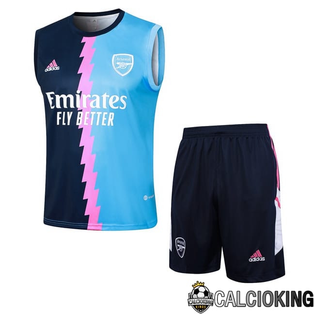 Comprare Maglia Calcio 2024 2025 2026 Personalizzazione,Tuta Da Calcio,Maglie De Calcio Retro Online | Canotta Allenamento Arsenal + Pantaloncini Blu 2024/2025