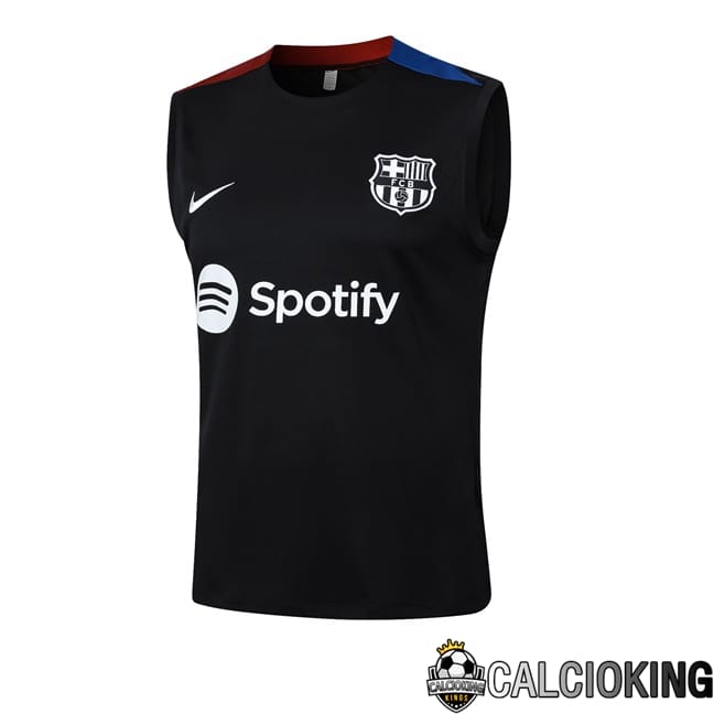 Comprare Maglia Calcio 2024 2025 2026 Personalizzazione,Tuta Da Calcio,Maglie De Calcio Retro Online | Canotta Allenamento FC Barcellona Nero 2024/2025