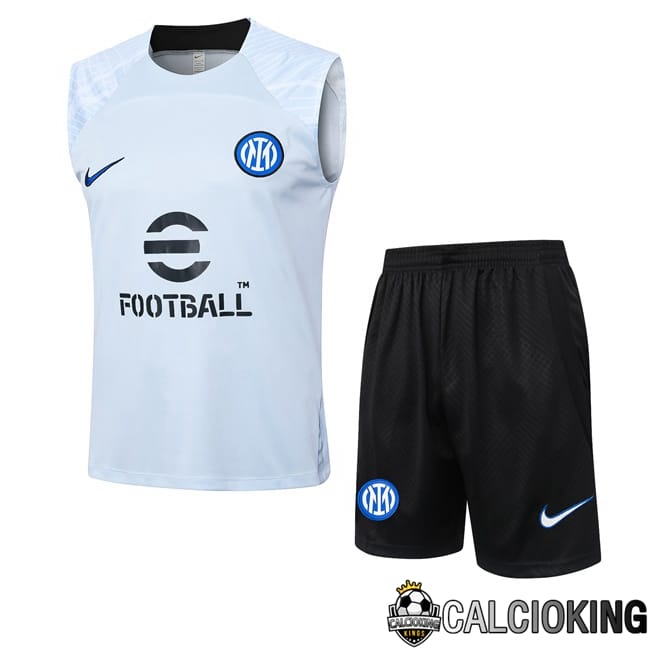 Comprare Maglia Calcio 2024 2025 2026 Personalizzazione,Tuta Da Calcio,Maglie De Calcio Retro Online | Canotta Allenamento Inter Milan + Pantaloncini Blu 2024/2025