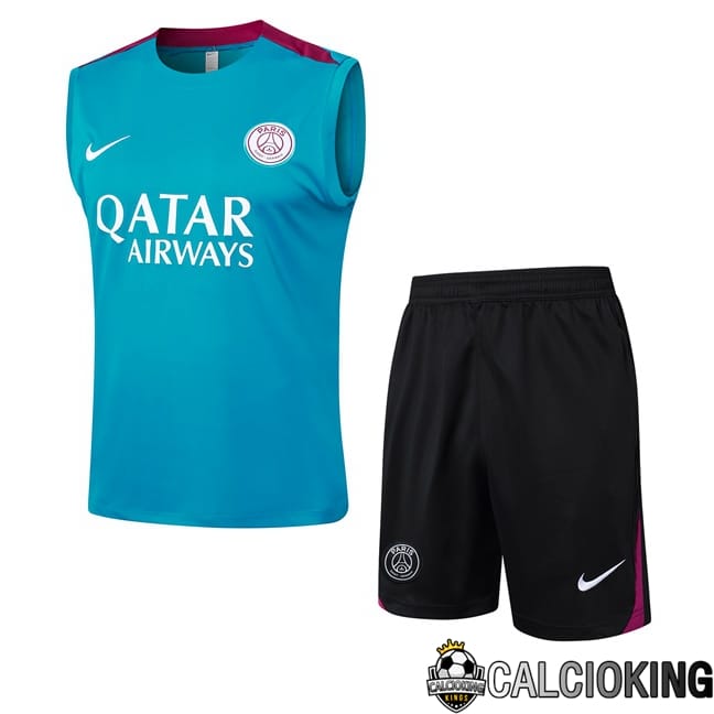 Comprare Maglia Calcio 2024 2025 2026 Personalizzazione,Tuta Da Calcio,Maglie De Calcio Retro Online | Canotta Allenamento Paris PSG + Pantaloncini Blu 2024/2025