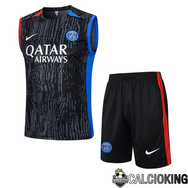 Comprare Maglia Calcio 2024 2025 2026 Personalizzazione,Tuta Da Calcio,Maglie De Calcio Retro Online | Canotta Allenamento Paris PSG + Pantaloncini Nero 2024/2025