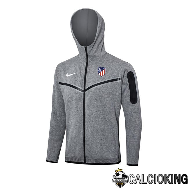 Felpa Con Cappuccio Atletico Madrid Grigio 2024/2025