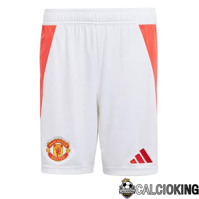 Comprare Maglia Calcio 2024 2025 2026 Personalizzazione,Tuta Da Calcio,Maglie De Calcio Retro Online | Pantaloncini Calcio Manchester United Prima Bianco 2024/2025