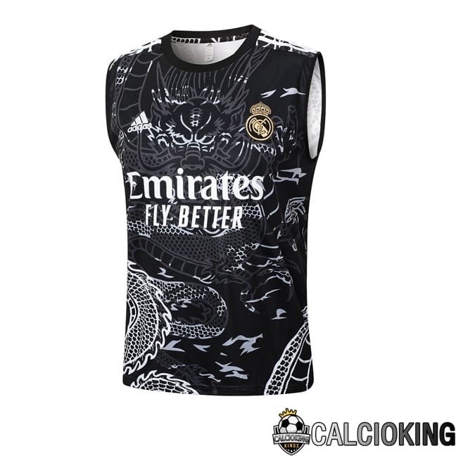 Comprare Maglia Calcio 2024 2025 2026 Personalizzazione,Tuta Da Calcio,Maglie De Calcio Retro Online | Canotta Allenamento Real Madrid Nero 2024/2025