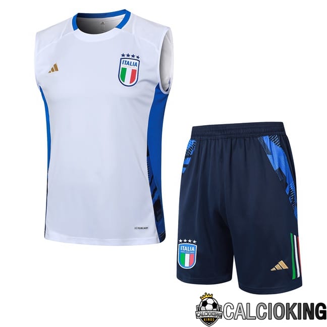Comprare Maglia Calcio 2024 2025 2026 Personalizzazione,Tuta Da Calcio,Maglie De Calcio Retro Online | Canotta Allenamento Italia + Pantaloncini Bianco 2024/2025