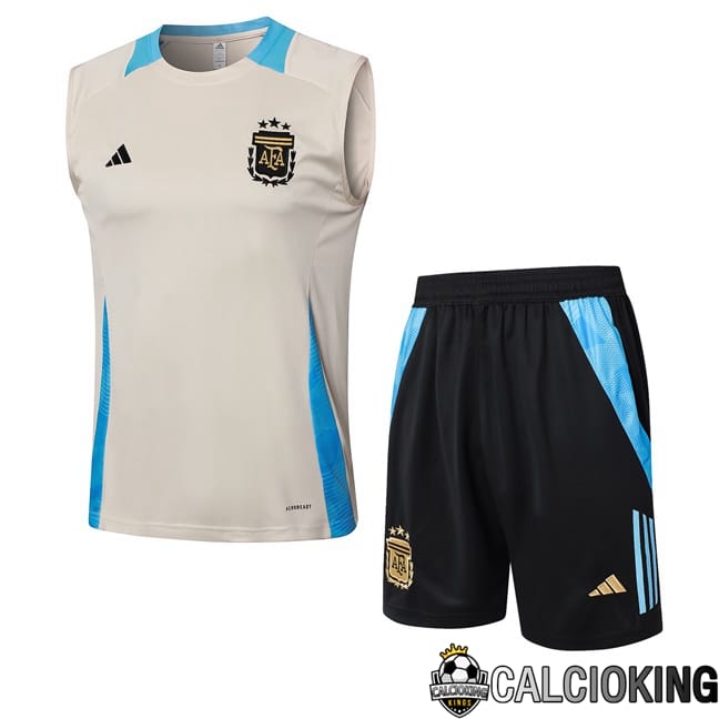 Comprare Maglia Calcio 2024 2025 2026 Personalizzazione,Tuta Da Calcio,Maglie De Calcio Retro Online | Canotta Allenamento Argentina + Pantaloncini Giallo 2024/2025